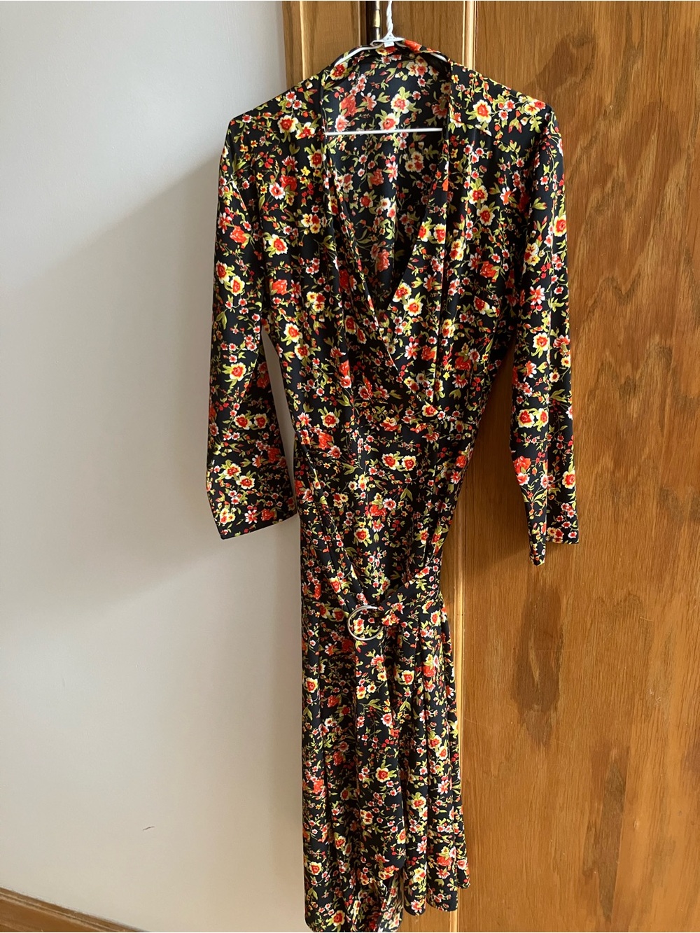 Warehouse Floral Wrap Midi Dress